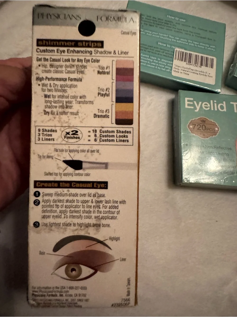 Eyelid Tape Adhesive Strips - Clear (3 Pack)eyeshadow, mascara